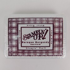 STAMPIN' UP BAROQUE BURGUNDY Ink Stamp Pad OLD STYLE RETIRED Stampin' pad SEALED
