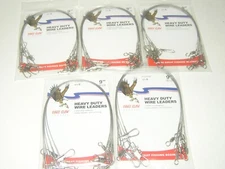 30 STAINLESS EAGLE CLAW 9" WIRE LEADERS 6 TO A PK 30 LB TEST 5 PACKAGES