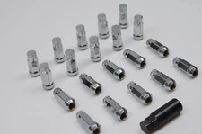1320 Close end Steel lug nuts 12x1.25 CHROME color 48mm length 20pcs Extended