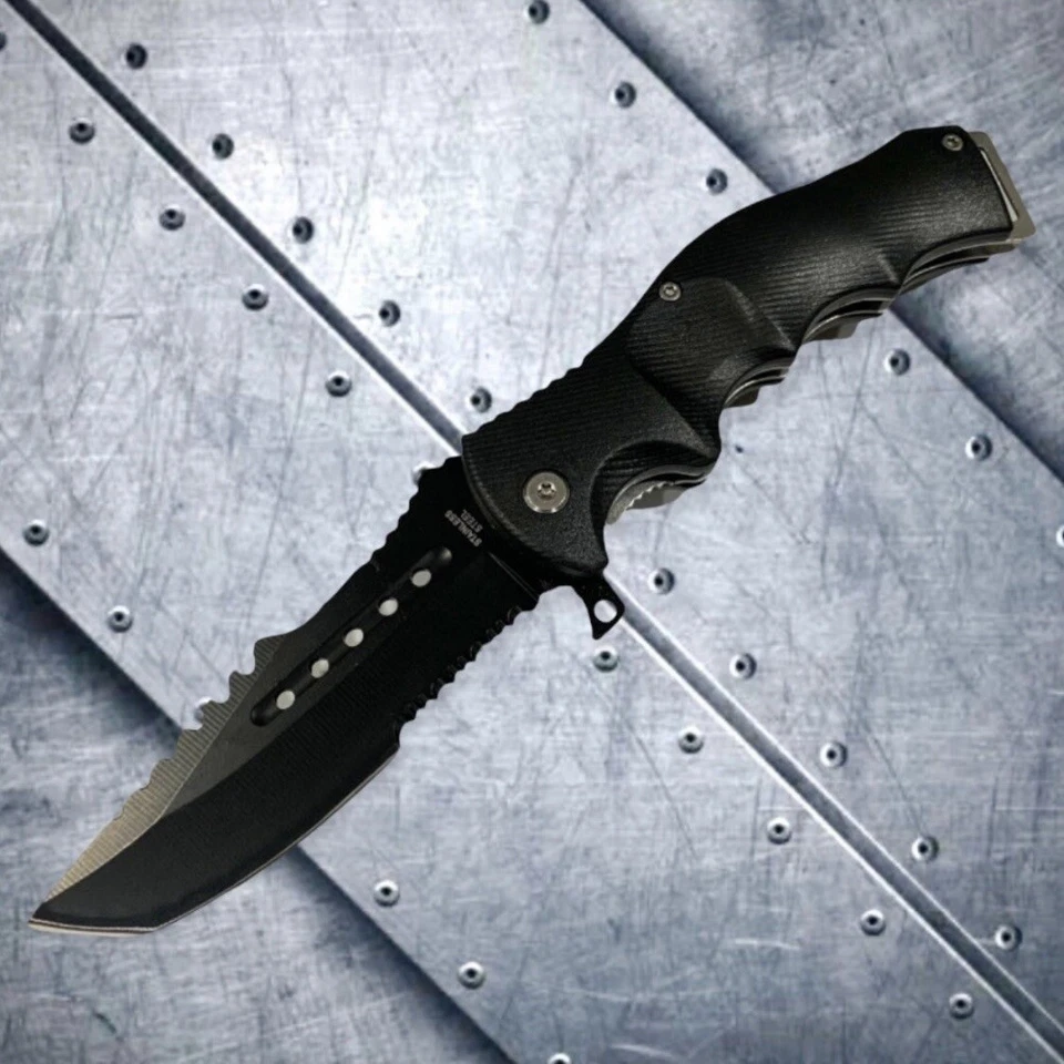 Faca de bolso dobrável lâmina aberta assistida por mola tática CSGO 8,5” faca de caça - Imagem 2 de 4