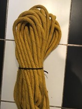 rope polyester 16 plait size 14 mm length 18 metres mat finish gold new & unuse.