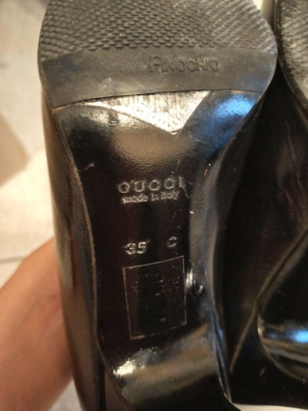 Gucci Pumps Shoes Pointed Toe Black Leather Size 35 US About5 For Women thumbnail 4