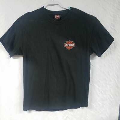 Harley Davidson Graphic Black T Shirt Sz XL 2001 Mt Cheaha AL | eBay