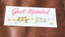 VINTAGE Creative Memories Sticker WEDDING JUST MARRIED CONFETTI NLA NOS