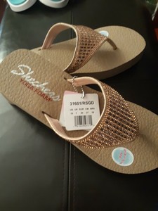 skechers gold sandals
