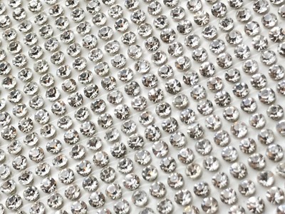 Hotfix Strass Streifen Diamant Kristalle Mesh Bügeltransfer 1M Länge