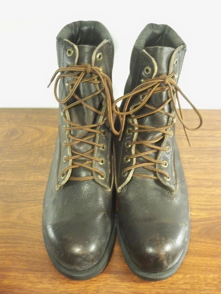 Botas Leigh 1203 Puntera de Acero Trabajo Motociclista Chopper Hombres Talla 10.5 Hechas en EE. UU. Foto 3 de 4