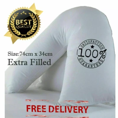NIGHTSLEEP V Shaped Pillow Extra Filled Back Support Orthopedic Pregnancy Nursing Maternity