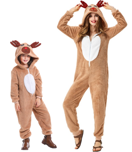 Pigiama animale kigurumi RENNA tuta intera costume carnevale Halloween  cosplay, | eBay