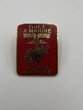 NEW Mitchell Proffitt USMC 3/4" Once A Marine Always A Marine Lapel Hat Pin