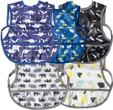 Baby Boy Waterproof Bibs Toddler Feeding Bib Smock Apron 6-12 Months