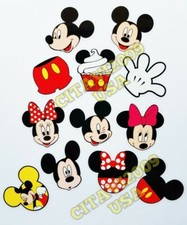 MICKEY MOUSE STICKERS AND MINIE MOUSE TRANSLUCENT WATERPROOF DECAL DECOR set 2