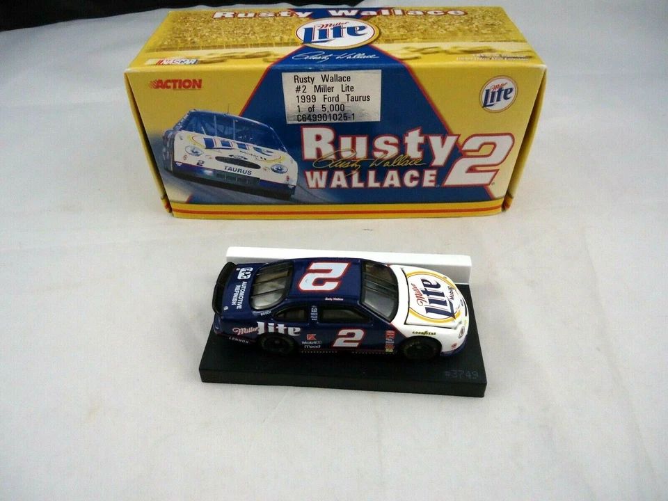Lot of 2 RCCA/Action NASCAR 1:64 scale Rusty Wallace #2 Miller Lite/ #2 Elvis - Image 3 of 4