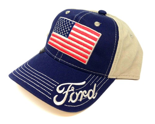 FORD LOGO EMBROIDERED USA AMERICAN FLAG 