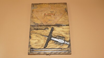 Starrett 445 Depth Micrometer Set 0-3'' w/ Case