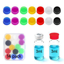 Bawnbox 3Ml Vial Caps 7 Colors Weekly Organizer Set, Leak-Proof Reusable Protect