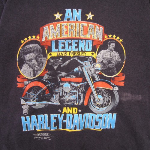 Vintage Elvis Presley Harley Davidson Sweater Mens Medium American Legend 90s - Picture 2 of 12