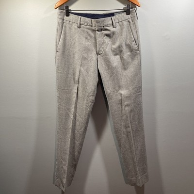Bonobos Marzotto Wool Pants Mens 31x30 Slim Straight Leg Herringbone Dress