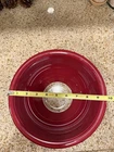 VTG Pyrex Mixing Bowl Primary Color Red Clear Bottom 1980's Nesting Bowl 10”