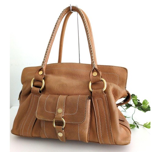 Celine Vintage Leather Booster Bag Shoulder Handbag Unisex Used Authentic