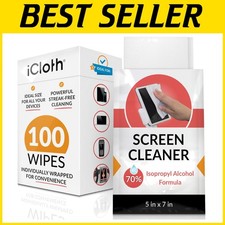 Large Screen Cleaning Wipes with Isopropyl Alcohol, 100ct