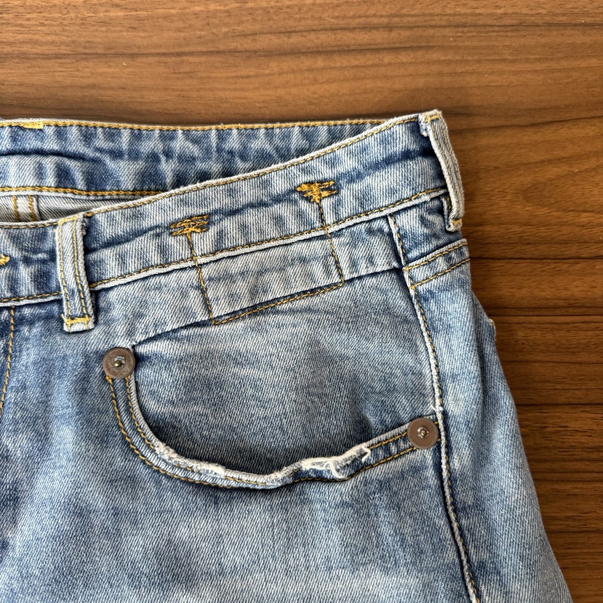 R13 Jeans Womens Sz 27 Boy Skinny Denim Blue Distressed Made