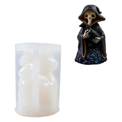 Detailed Skull Spectures Crows Witches Silicone Mould For DIY Projects