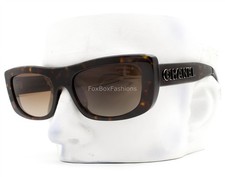 Chanel Sunglasses Brown Havana Polarized Gold Outline Logo 5559-A 1827/S9 w/case