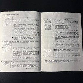 NES Control Deck Rev-8 NES Nintendo System Console Instruction Manual Only