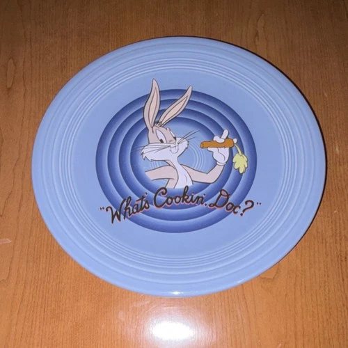 Fiesta Bugs Bunny What's Cookin Doc Blue Ceramic Dinner Plate
