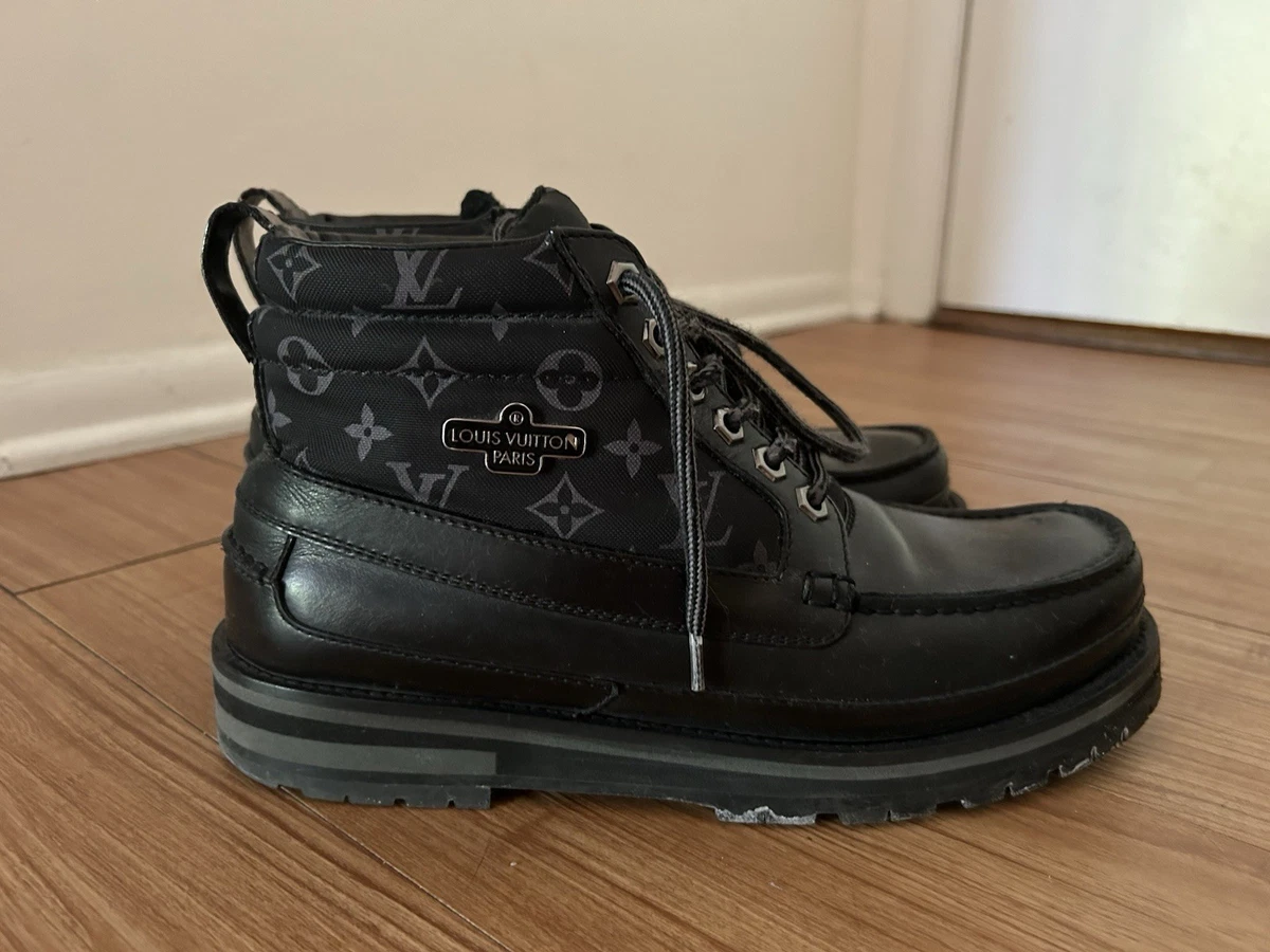 Las mejores ofertas en Botas negras de cuero superior Louis