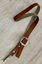 Vtg Brown Leather Saxophone Strap for Selmer Conn Yamaha Bundy Saxophone