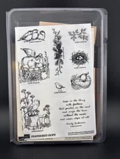 Stampin’ Up! Feathered Hope Rubber Cling Stamp Birds Tree Apples