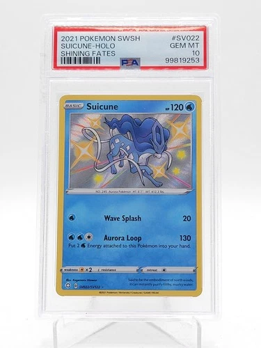 SUICUNE 2021 POKEMON SHINING FATES #SV022 HOLO SHINY PSA 10 Q3963