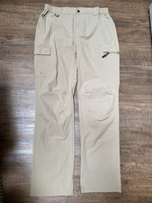 Womens M Khaki Quick Dry Cargo Hiking Pants Beige Utility Outdoor Gorpcore