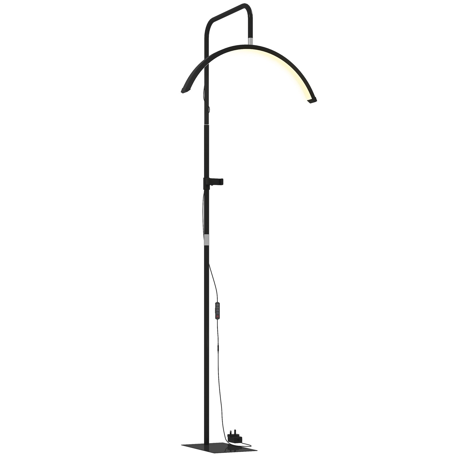 Lampada da Terra LED con Testa a Mezza Luna, Altezza e Temperatura Colore Regola