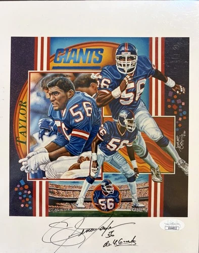 Lawrence Taylor Signed 8X10 Photo JSA Authenticated Autographed New York Giants