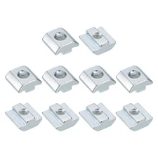 T Nuts, 20pcs - Nickel Plated Carbon Steel T Groove, 4040 Series M6