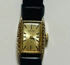 intage Seiko 5P31-6930 Ladies Gold Rectangular Watch Japan ~45 Years Old Working