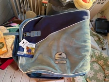 Smartpak Deluxe Airflow Cooler Navy with Ocean mist mesh and trim/white piping