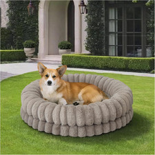 Luxury Donut Dog Bed, 30 Inches round Dog Bed Medium Size Dogs Washable, Orthope