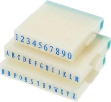 PATIKIL Detachable Number Letter Stamp, 4mm Plastic 9 26 Digits Font Size
