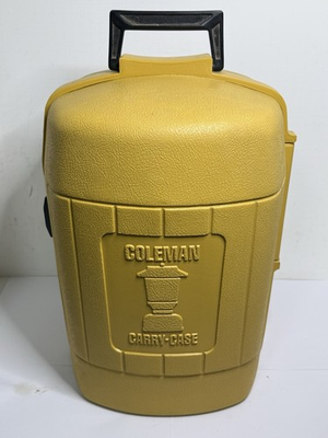#ad Vintage 1982 Coleman Yellow Plastic Clamshell Lantern Hard Case Only 220 228 275 $39.99