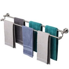 Double Bath Towel Bar - Thicken SUS304 Stainless Steel Towel Rack for Bathroo...