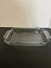 VTG Anchor Hocking 8"x11"x2"  2qt Clear Glass Casserole Baking Dish USA EUC