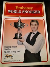 EMBASSY WORLD PROFESSIONAL SNOOKER CHAMPIONSHIP FINAL PROGRAMME @ SHEFFIELD 1997