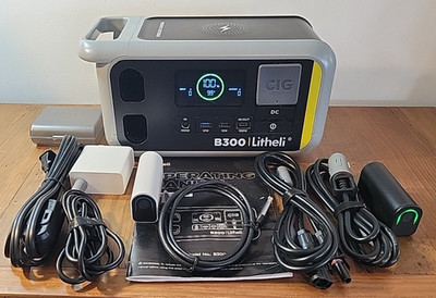 Litheli B300 Portable Power Station 300W Solar AC Chargeable USB AC 12V Outlets