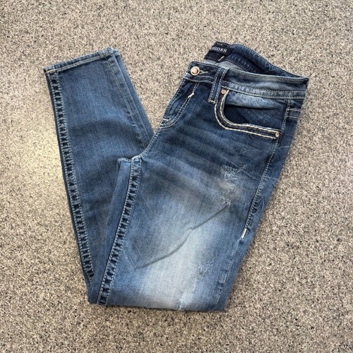 Vigoss Jeans Womens 10 30x30 Mid Rise Skinny Heritage Fit Thick Stitch