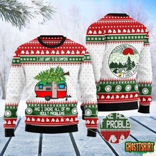 Camping Ugly Christmas Sweater