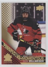 2022 Upper Deck Team Canada Juniors Electric Gold 3/99 Olen Zellweger #PM-5 12ed